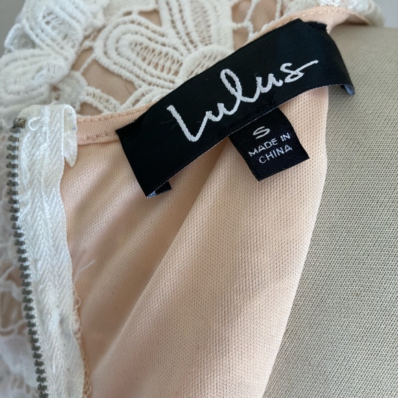 ❤️ Lulus My Dearest White Lace Short Sleeve Mini Dress - Picture 7 of 7